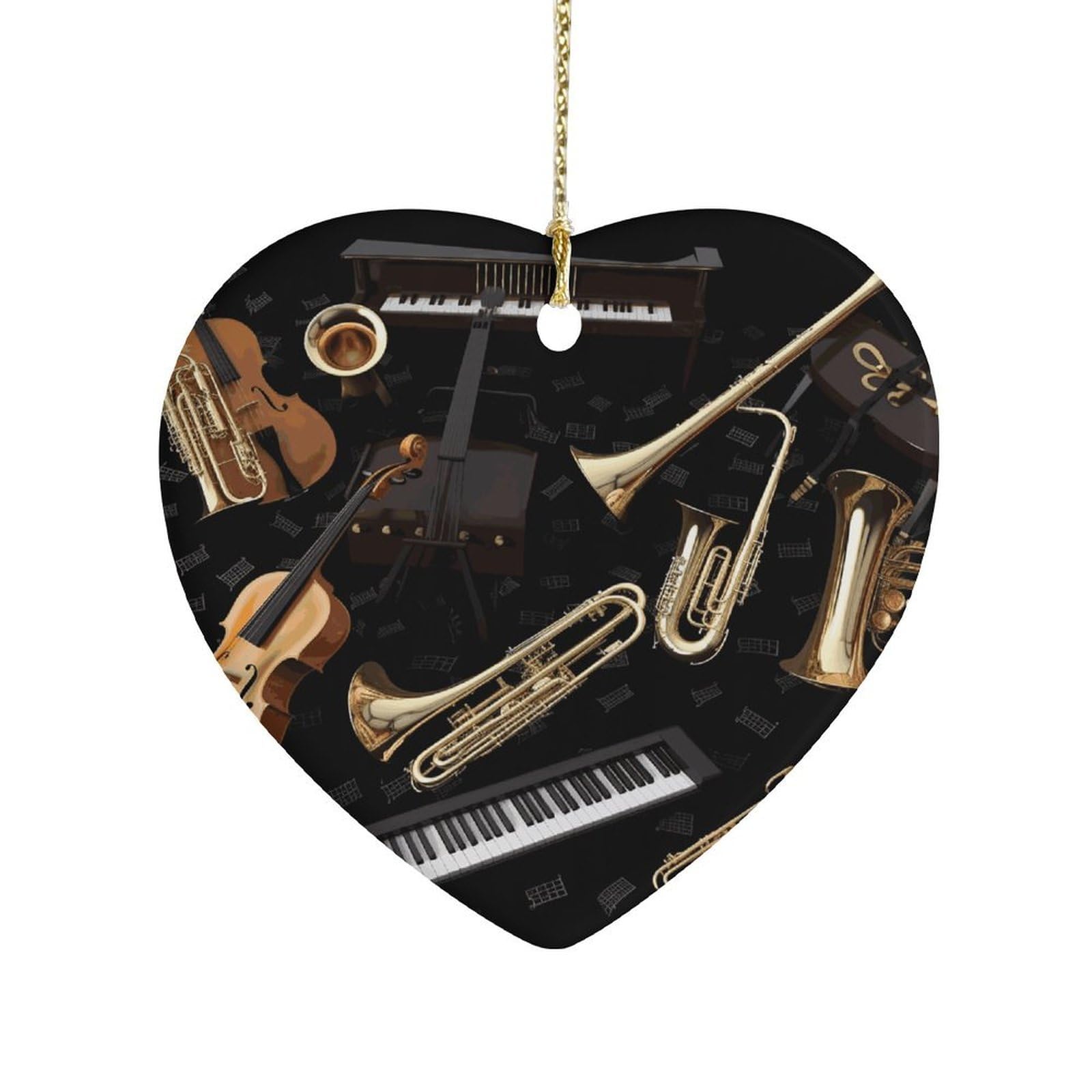 Fekiloot Style Musical Instruments Ceramic Ornament Home Decor Keepsake