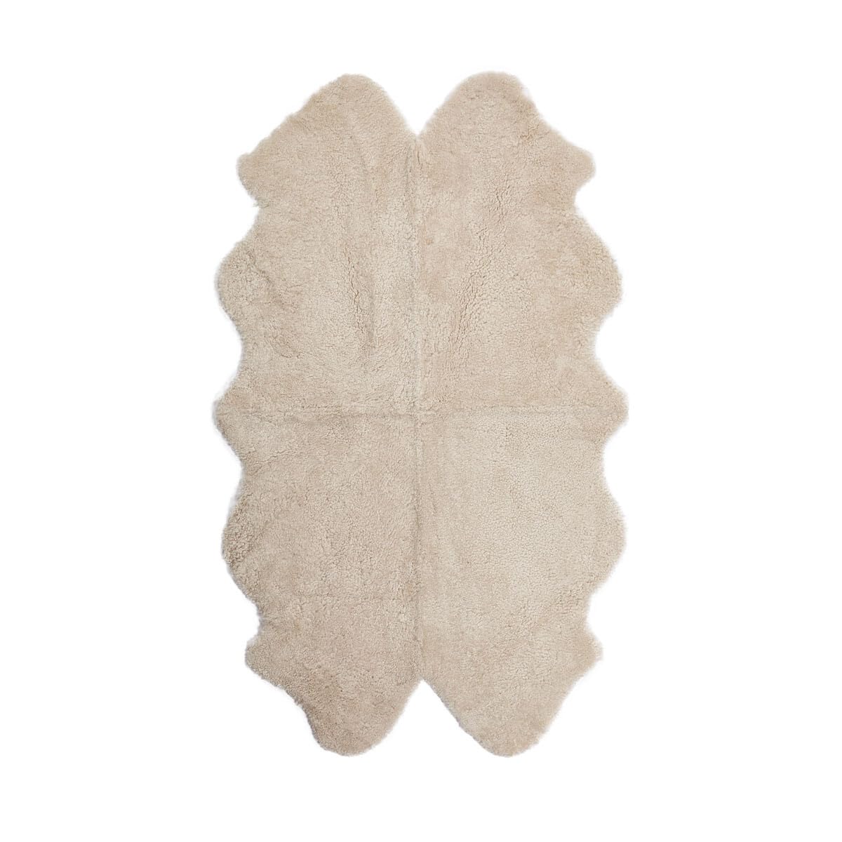 Nordic Sheep Real Sheepskin rug 170x110 | Sheepskin Rugs for Living room and Sofa | Large Bedside Rugs for Bedrooms which is breathable & heat-regulating | Fluffy rug in color Beige — image 1