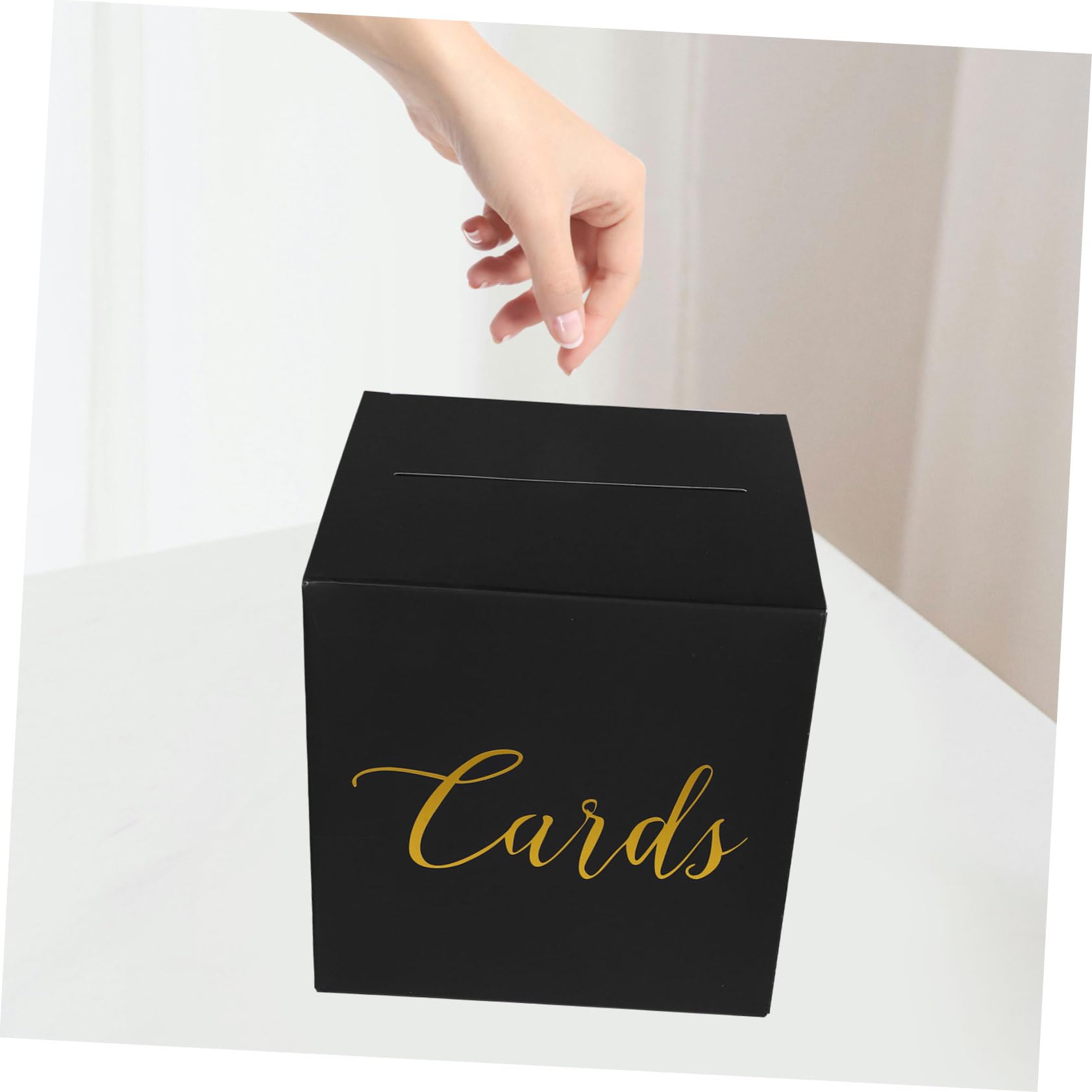 ULTECHNOVO 4 Juegos Caja de Tarjetas de Boda con Tarjetas de Felicitación Caja para Recibir y Mensajes Decoración Elegante para Recepciones y Celebraciones