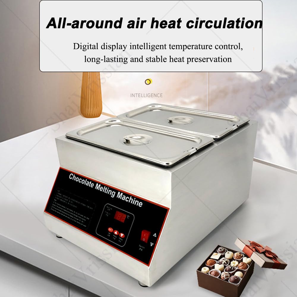 500 W Scioglitore di Cioccolato Professionale,Macchina per Temperare Il Cioccolato con Controllo Digitale,Temperatura Regolabile 0-85℃,Uso Commerciale E Domestico 1