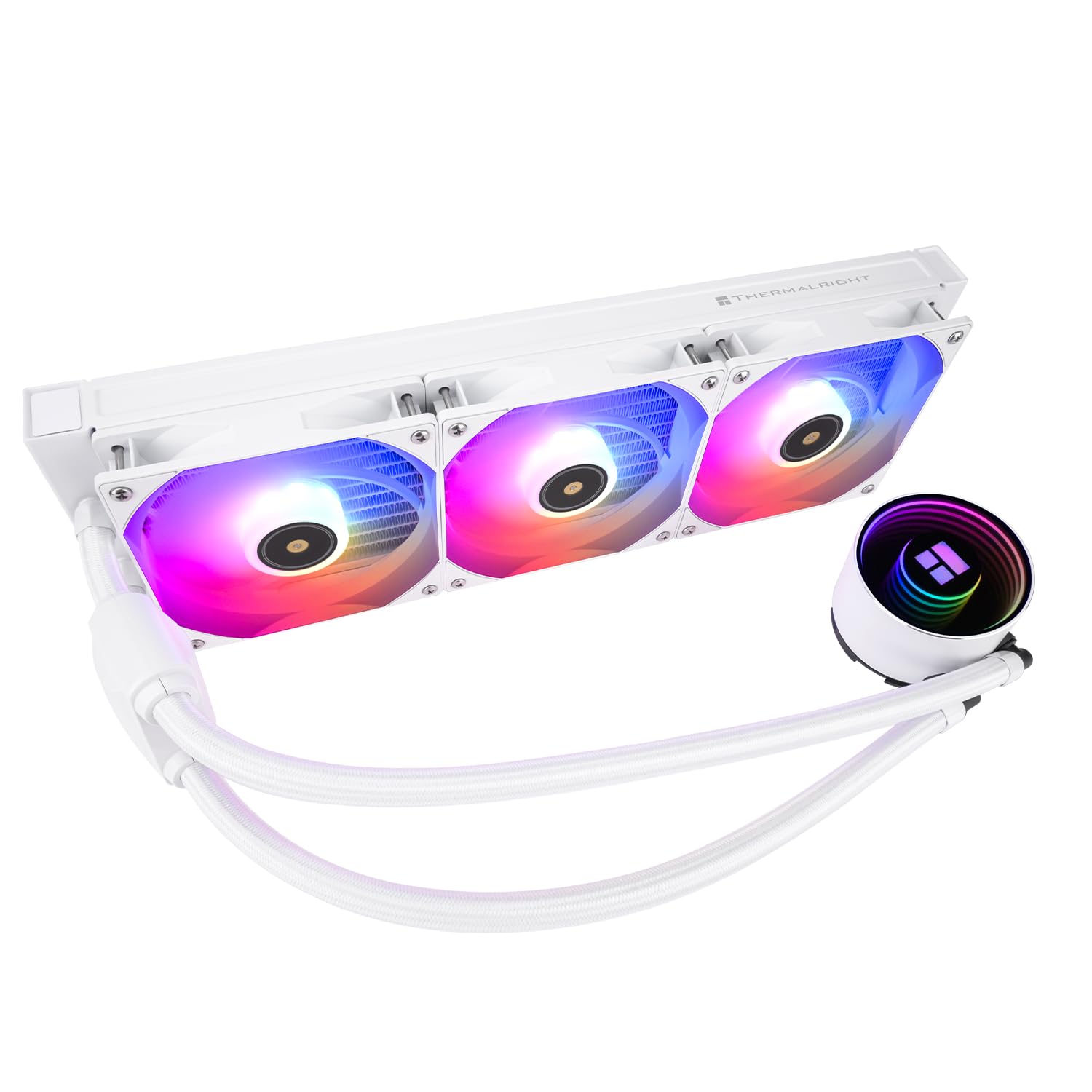 Thermalright-TR Frozen Notte 360 WHITE ARGB V2 - Raffreddatore per CPU AM5/AM4, Inltel lga1851/1700,5 V ARGB illuminazione, 3 x 120 mm PWM ventilatore 2000 RPM