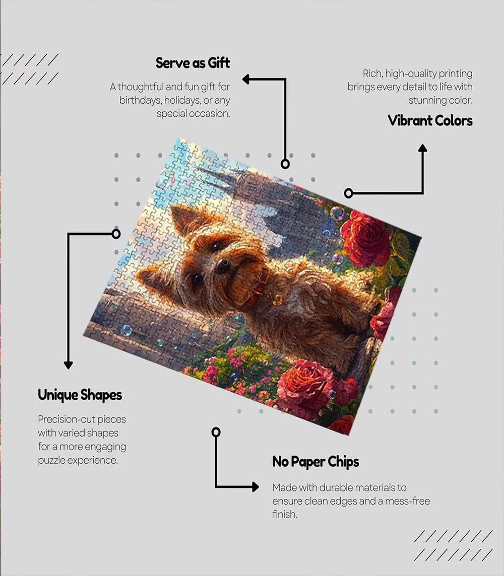 Puzzle 2000 elementów, kwiaty dorosły pies puzzle 2000, klasyczne puzzle, gra edukacyjna puzzle, niemożliwe wyzwanie, gra zręcznościowa dla całej rodziny, dekoracja ścian BXHZW4-412