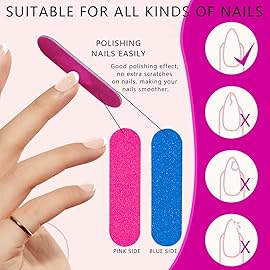 KISEER Mini Nail Files Bulk, 200 Pcs Disposable Double Sided Emery Boards Travel Size for Men, Women, Kids (3.3 Inch)
