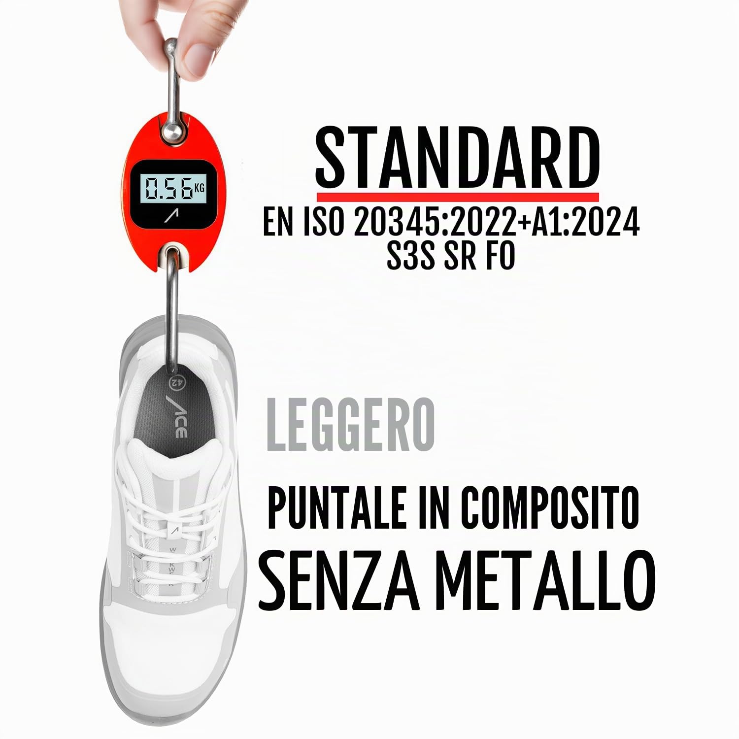 ACE Constructor S3 Scarpe da lavoro - Leggere, antiscivolo e resistente all'acqua - Scarpe di sicurezza per uomo e donna
