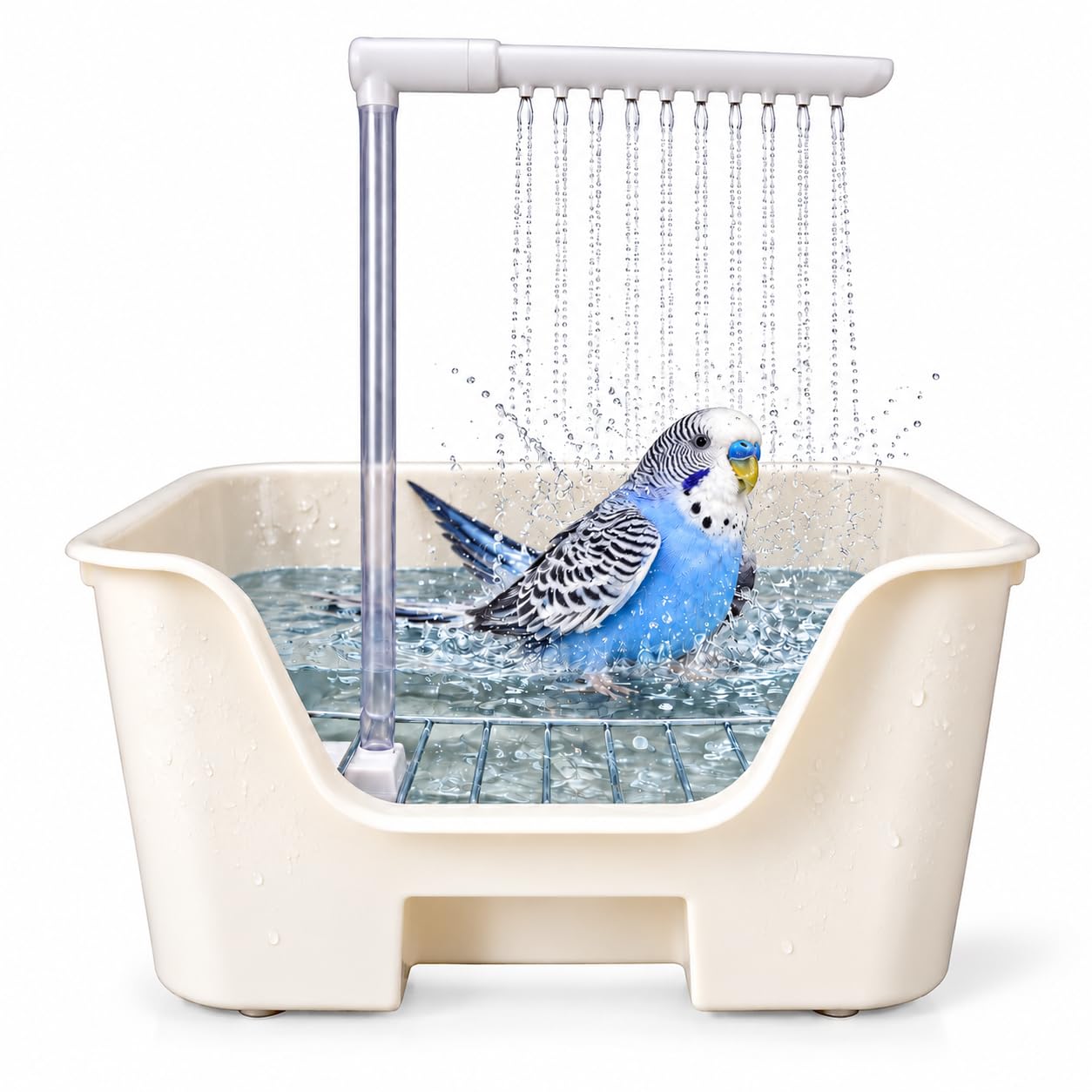 Rubinetto per vasca bagno per pappagalli Rubinetto per vasca bagno per parrocchetti elettrico compatto a circolazione automatica 'acqua per negozi di animali domestici