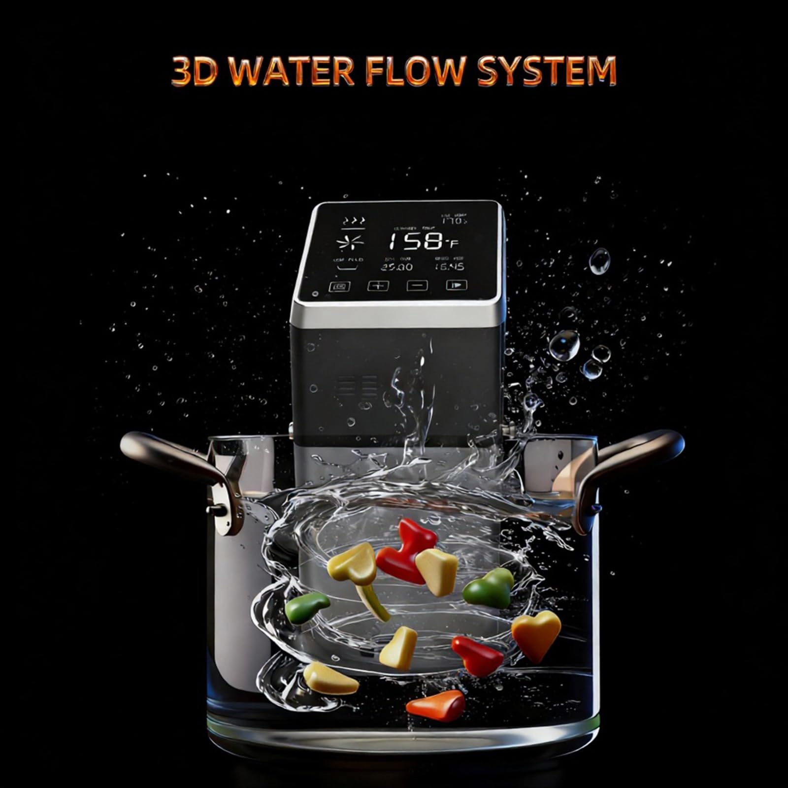 Commercial Sous Vide Precision Cooker 1400W | Fast-Heating Immersion Circulator | Thermal Sous Vide Machine with Accurate Temperature & Timer | IPX7 Waterproof | Quiet | For Restaurants & Home Kitchen