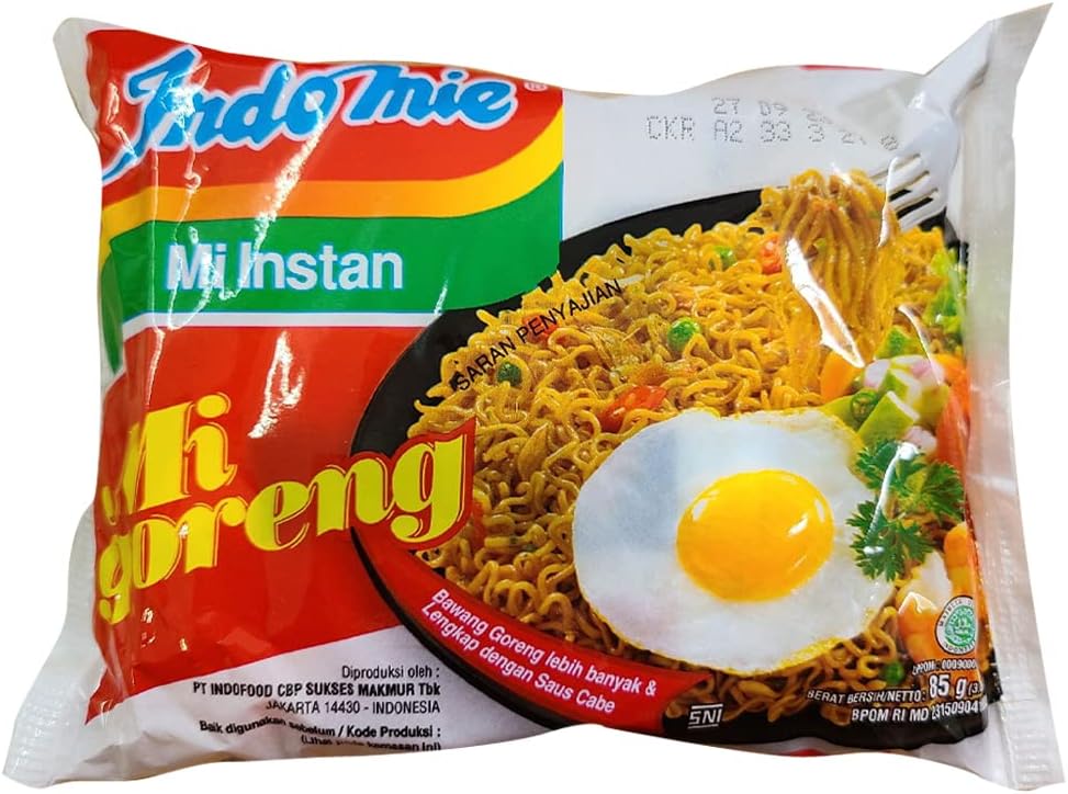 WaNaHong Indomie Mi Goreng Instant Noodles Original Halal (Pack of 40) [Product of Indonesia]