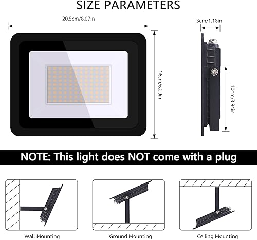 Miniatura 2 de MIHEAL Ultra delgado 10 W 20 W 30 W 50 W 100 W LED foco de luz de inundación LED lámpara de búsqueda 110 V reflectores para jardín al aire libre