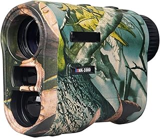 Golf Rangefinder, 1000m Hunting Rechargeable Telescope Rangefinder with Slope Compensation Mode, Flag Pulse Lock, 6X Magnification, Golf Accessories for Men