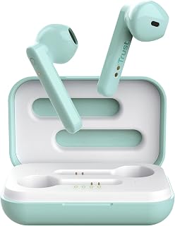 Trust Mobile Primo Touch Bluetooth Wireless Earphones, In Ear Headphones, On-trend Design, Up to 10 Hours Playtime, Built-in Microphone, TWS , Earbuds for Android, Chrome OS, iOS, Windows, Mint