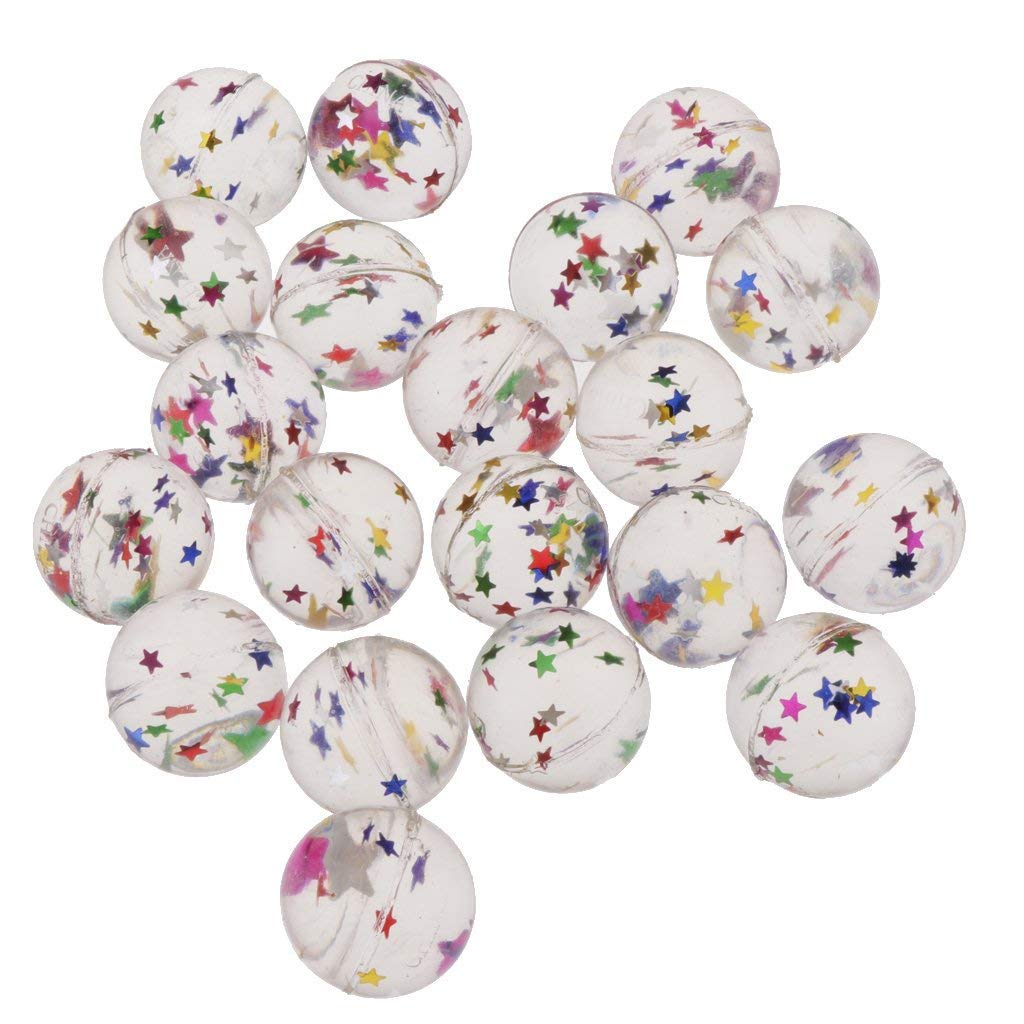 TAFACE 15 Balles étoiles Qui Rebondissent – Jouet Super Fun Pour Enfants – En Caoutchouc – Couleurs Surprises