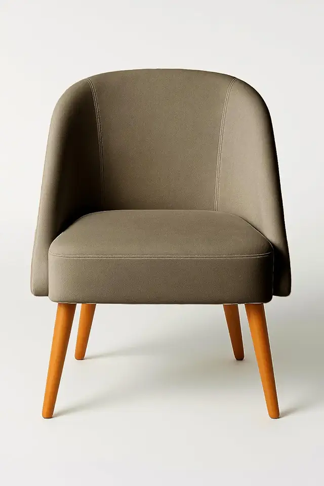 Banqueta Poltrona Lua Recepção Atendimento Penteadeira Maquiagem (Capuccino)