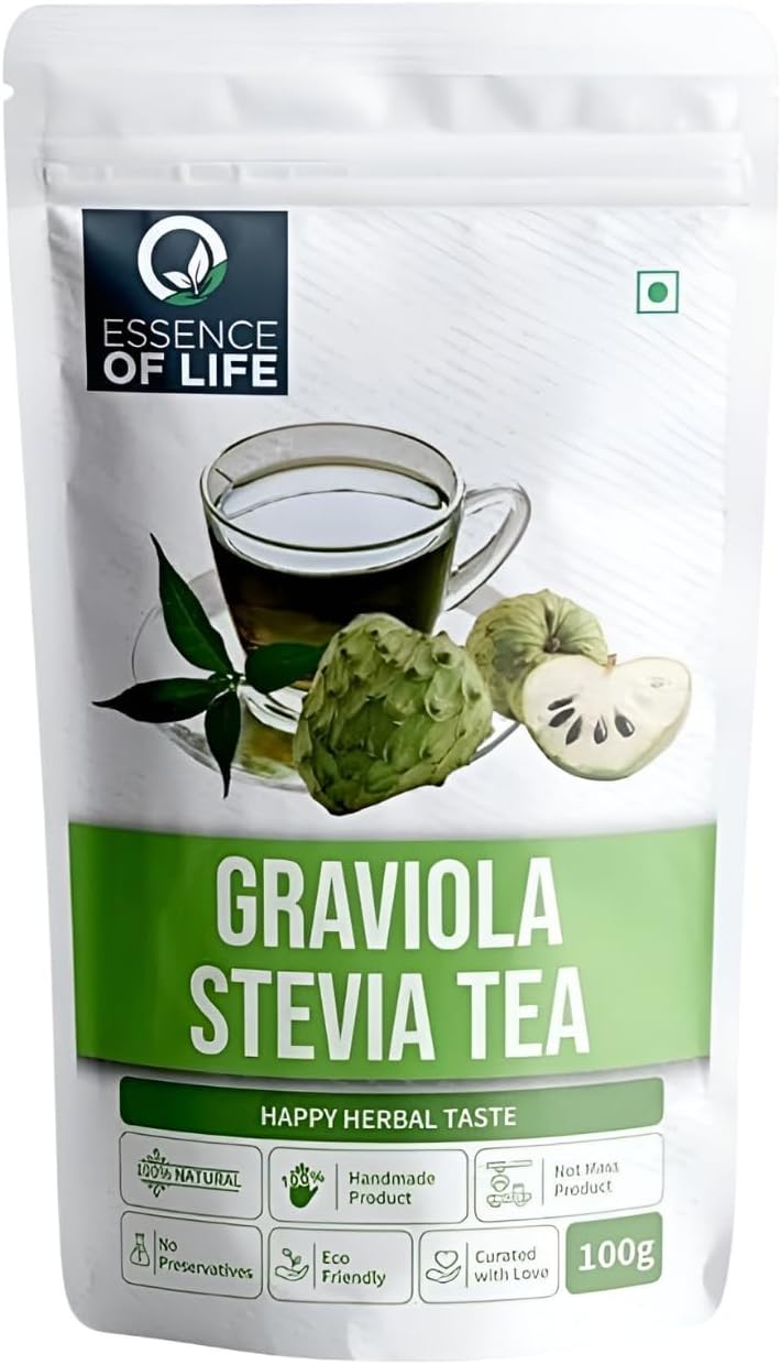 Essence of Life Graviola Stevia Tea 100g | Herbal Tea Blend with Natural Sweetness | Handmade | Supports Wellness & Detox