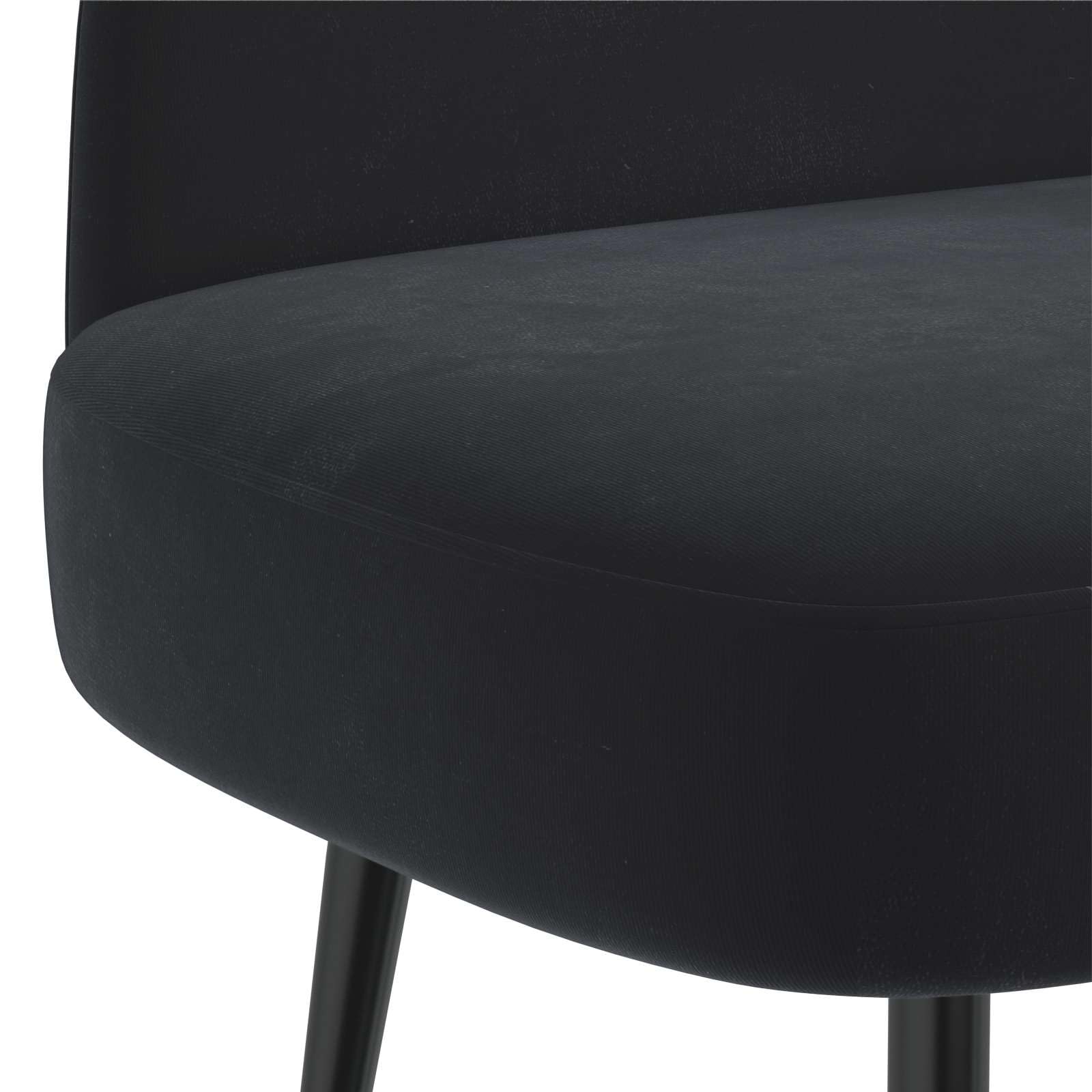 Banco acolchado con respaldo negro, 110 x 60 x 76 cm, terciopelo, marco de madera contrachapada, patas metálicas, 2 asientos, banco de salón, banco de cerveza, cojín para banco, cojín para