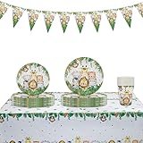 61pcs El Rey León Vajilla para Fiestas,Juego de Vajilla de Fiesta León, Bandeja de Papel, Servilleta, Taza,Trinkstroh, Mantel, Cubiertos Fiesta El Rey León-10 Posición