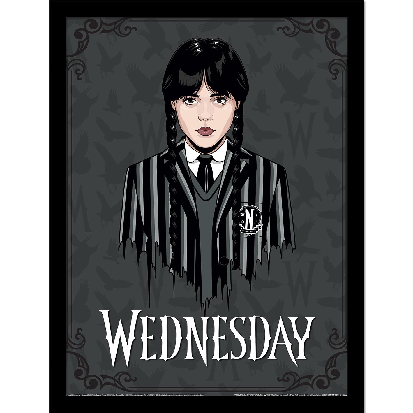 Pyramid International Wednesday Season 2 (Wednesday) 30cm x 40cm Framed Collector Print One Size