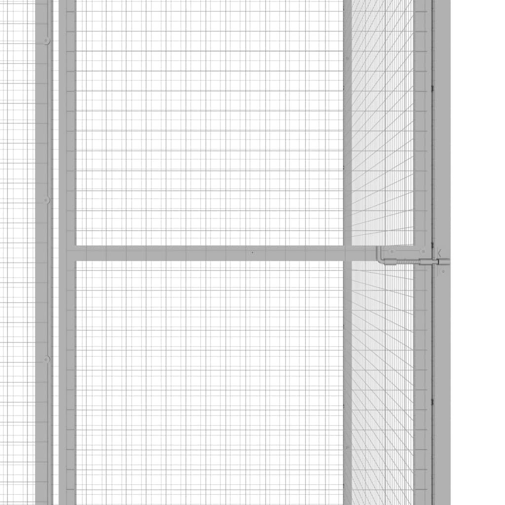 vidaXL Katzenkäfig 1,5x1,5x1,5 m Verzinkter Stahl