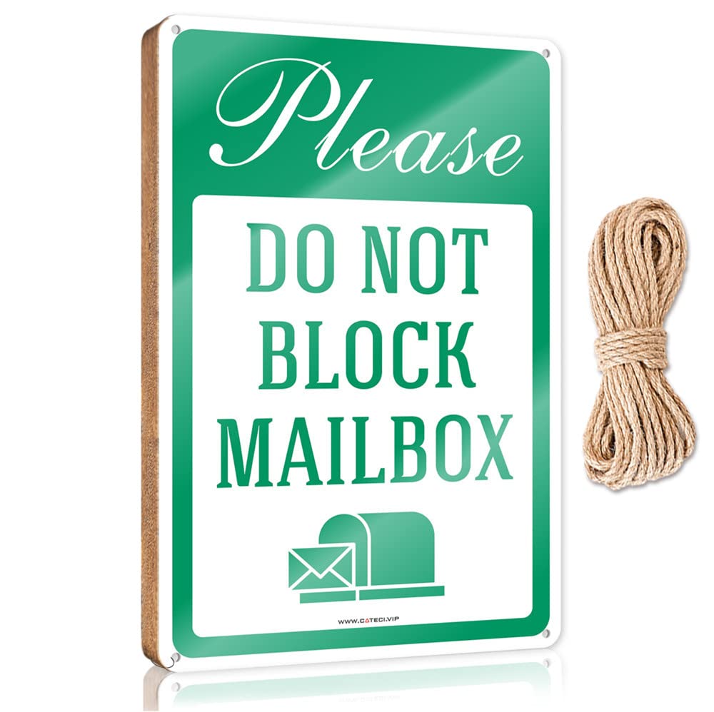 Dtha One Color Funky Home Decor Please Do Not Block Mailbox Wooden Sign Hippie Decor Home Sign For Front Porch(15X28cm)