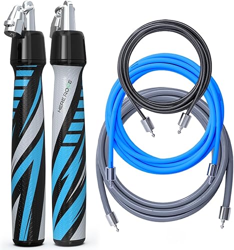 Miniatura 1 de Hererope - Cuerda de saltar 3 en 1 para hombres y mujeres, 16 libras, 14 libras, 12 libra, juego de cuerda de saltar intercambiable con rodamiento