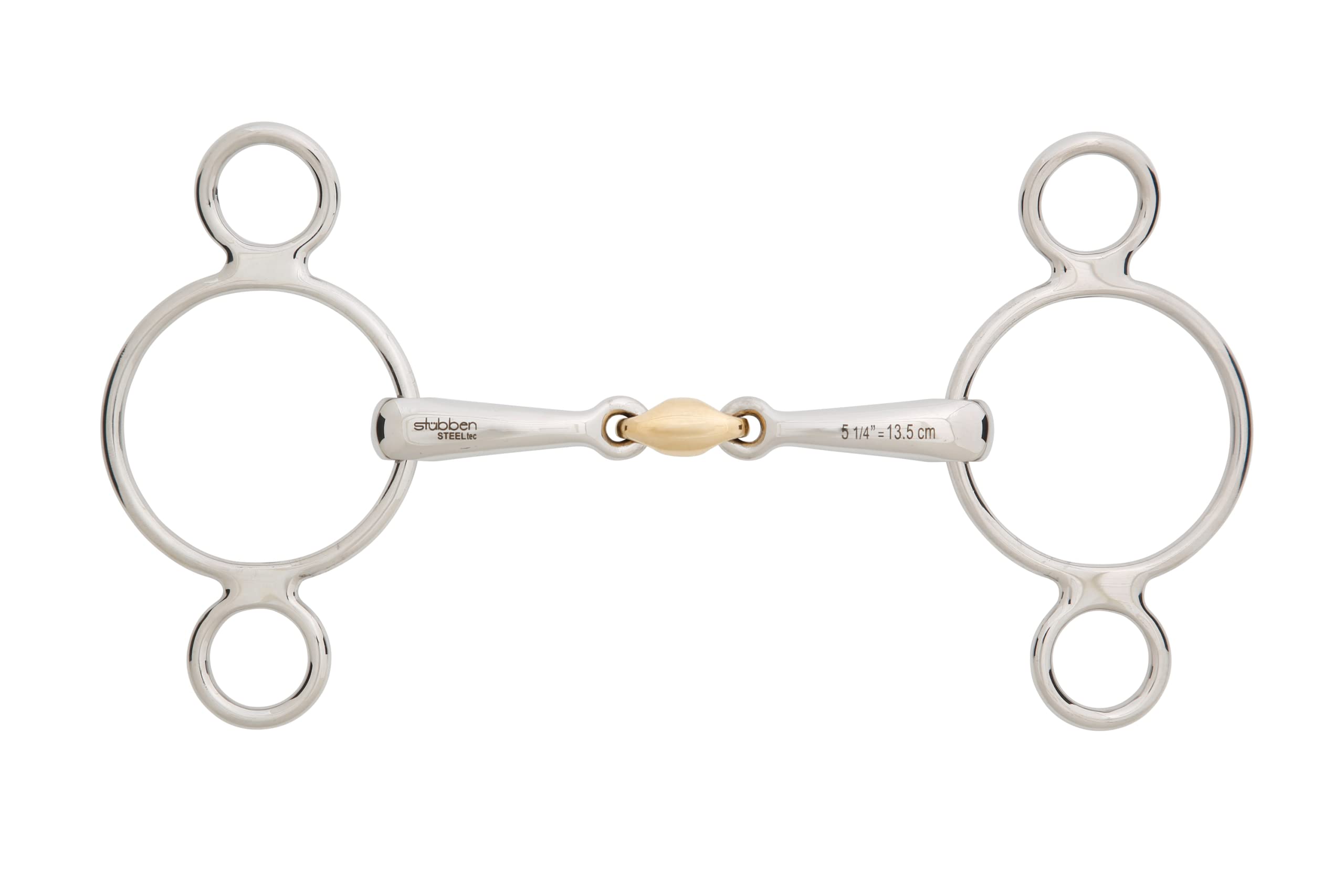 Stübben Gebiss 2480 3-Ring Trense Sweet Kupfer Mittelstück