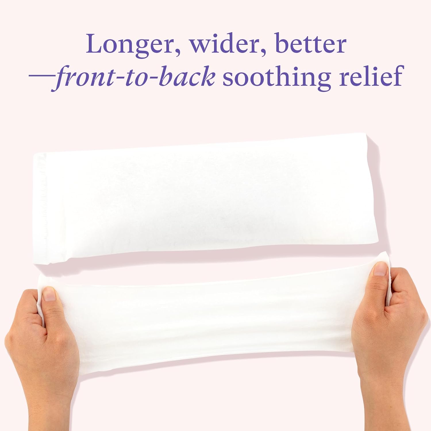 PurComfy Perineal Cooling Pad Liners, Witch Hazel Long Pad Liners for Postpartum Care, Postpartum Essentials for Pain Relief After Birth - 72 Count