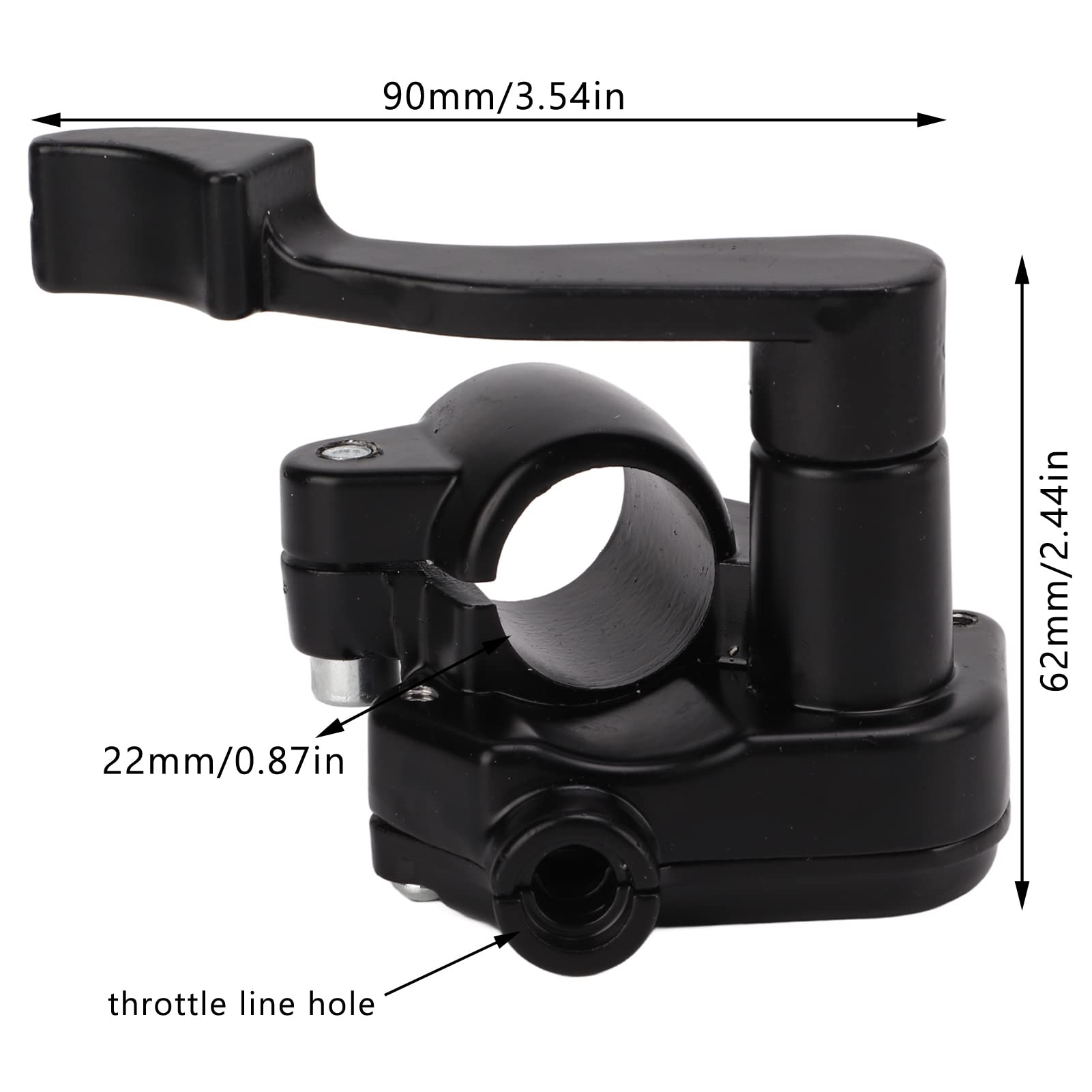 QAZAKY Poignée D'accélérateur Torsadée Pour Guidon De 50 Cc, 60 Cc, 66 Cc, 90 Cc, 110 Cc, 125 Cc, 150 Cc-190 Cc, 4 Temps, Pit Dirt Mini Pocket Bike, ATV Quad Scooter