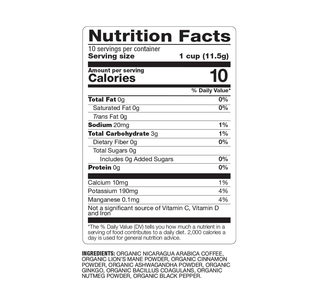 BareOrganics Focus Coffee Kuerig K-Cups, 10ct.