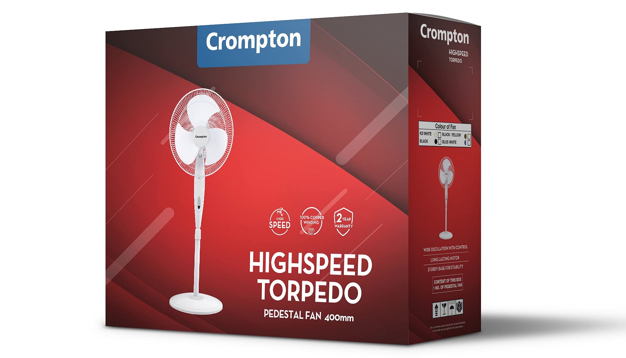 Crompton Pedestal Fan - Powerful Cooling -2