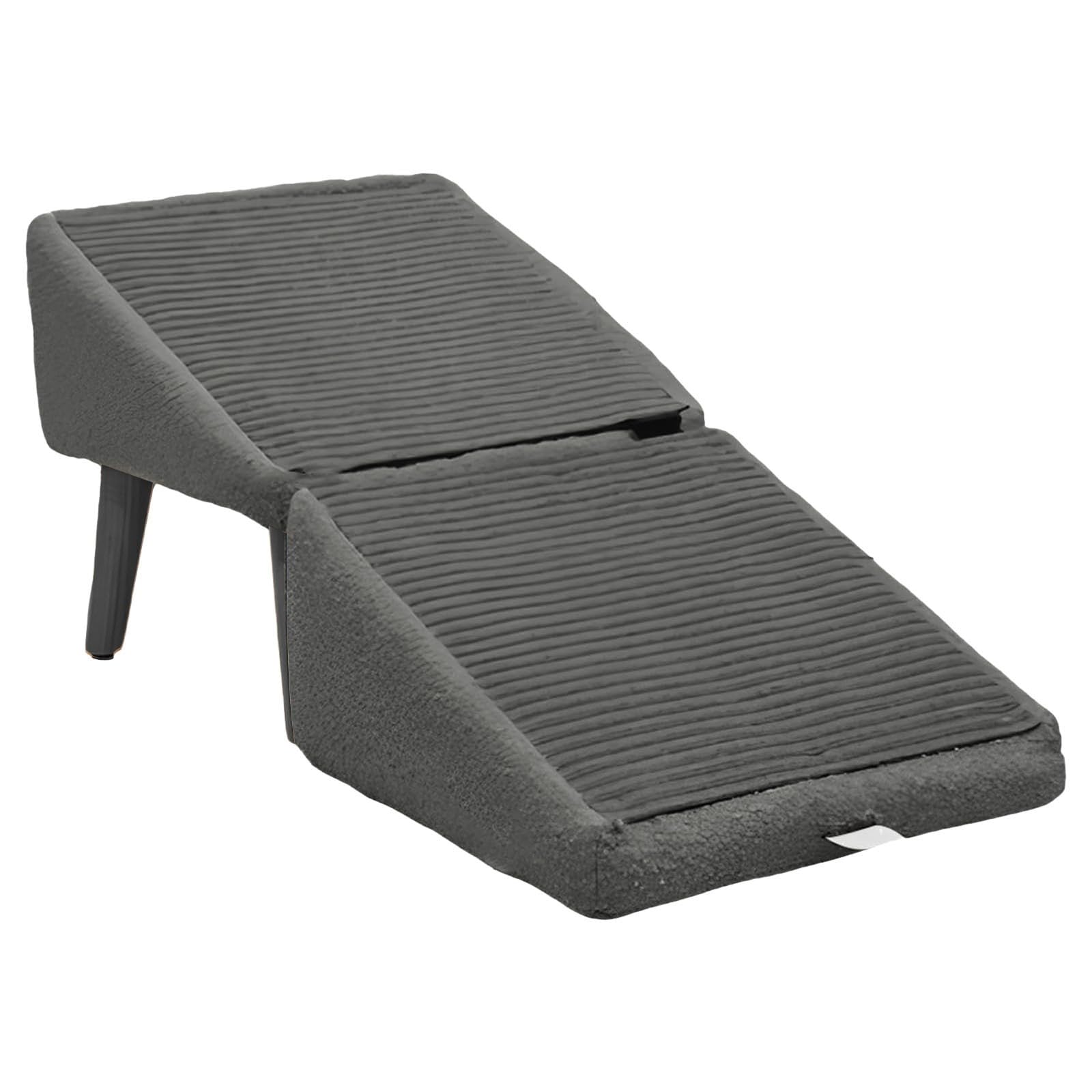 Rampe pour chiens et chats, marches antidérapantes, design léger et portable, aide à l'escalade robuste pour lit, canapé et voiture (gris, taille unique)