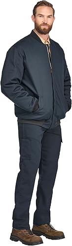 Miniatura 4 de Bulwark FR mens Flame Resistant 9 Oz Twill Cotton Excel Fr Team Jacket, Navy