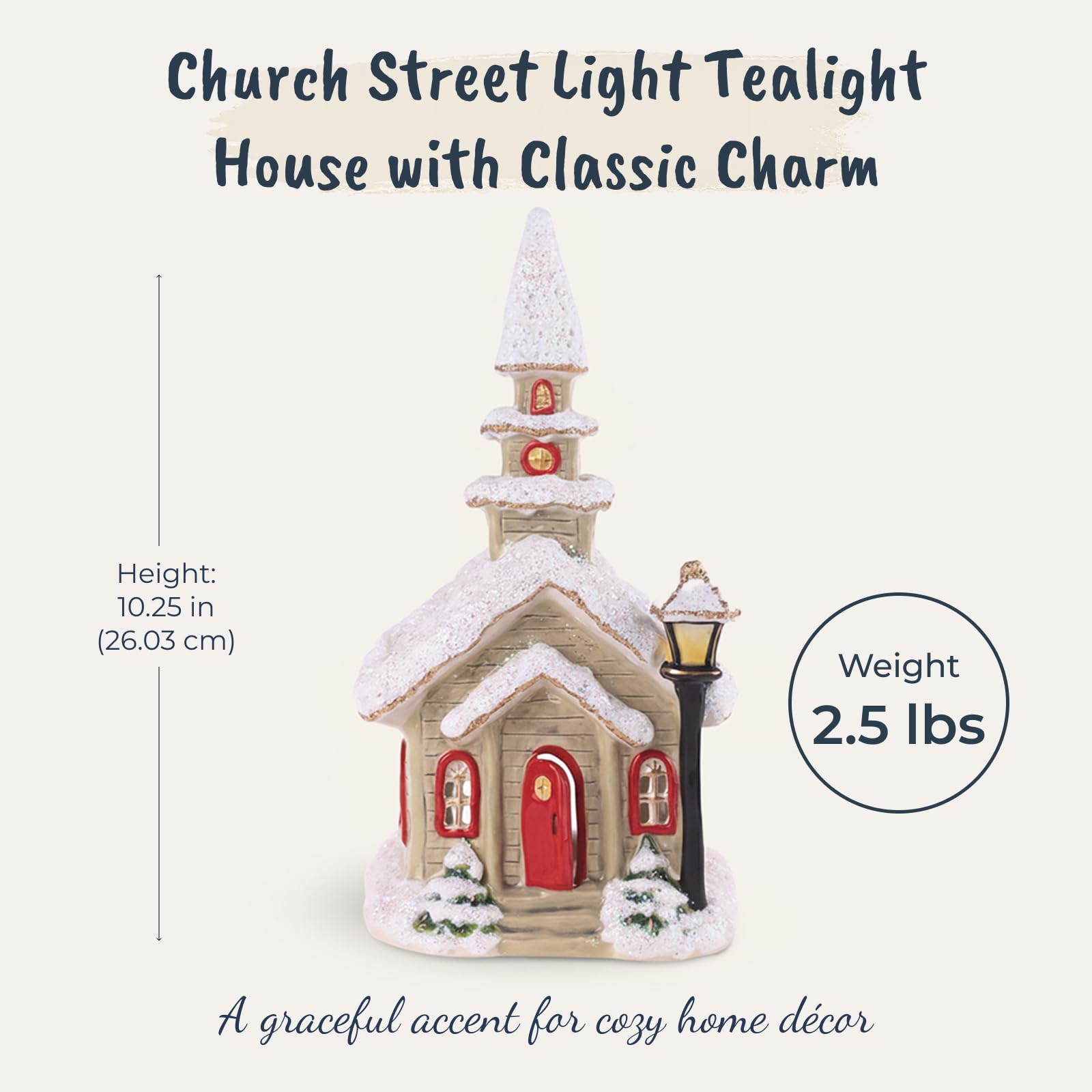 Amazon.com: Blue Sky Clayworks 15139 Church Street Light Tealight