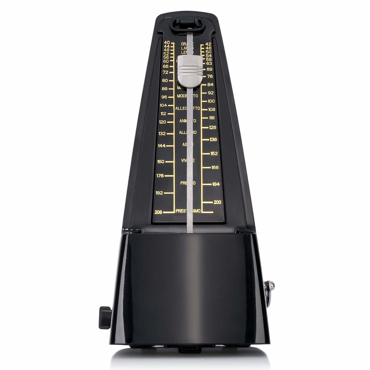 Perlman Traditional Wind Up Mechanical Metronome for Piano Guitar Bass Drum Violin and Other Musical Instruments (Black) — Amazon image 2