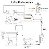 Vista 6 de mankk Interruptor de control remoto de remolque de descarga de 4 cables 12V DC Interruptor de control hacia arriba hacia abajo Unidad de potencia