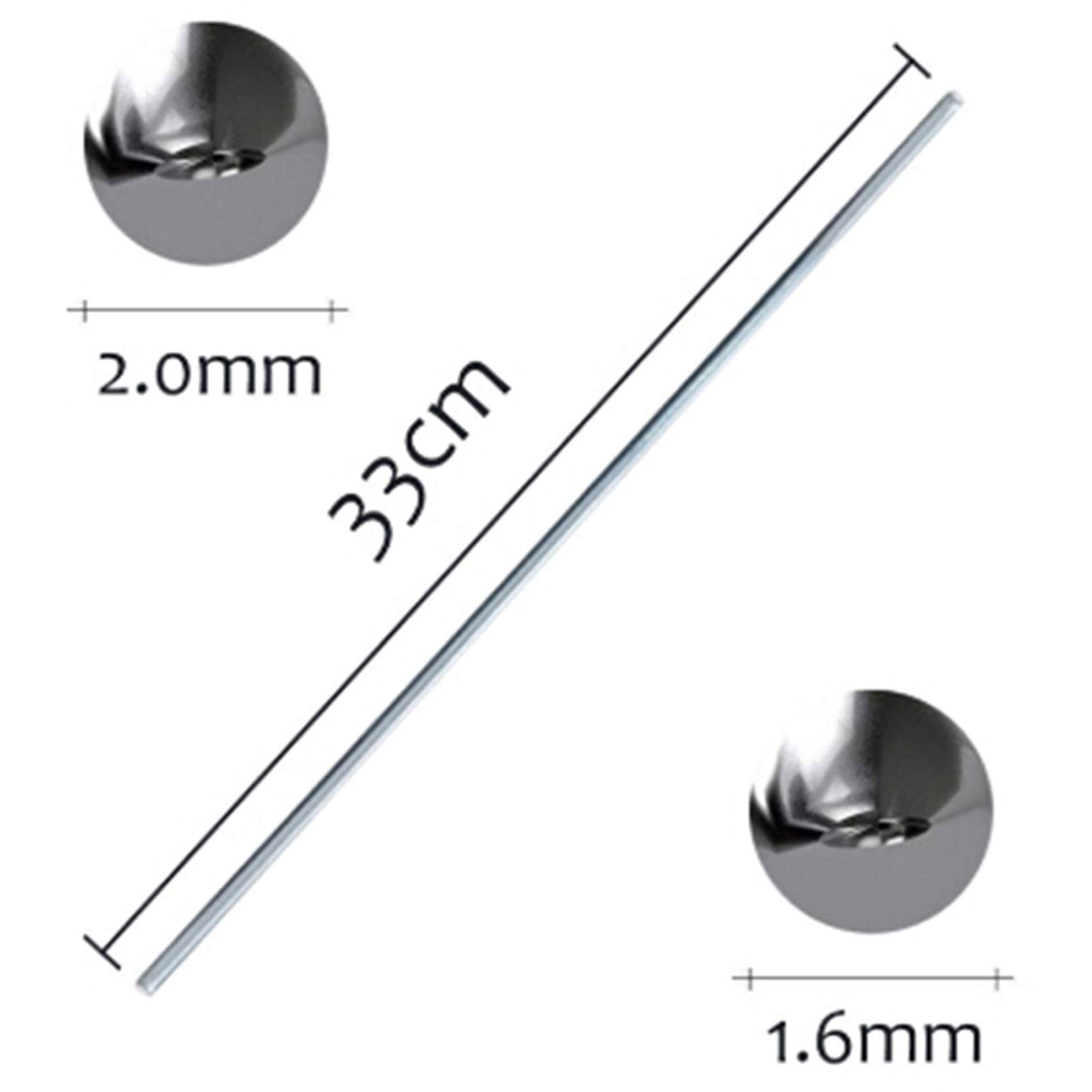 Barrette per brasatura argento-alluminio, Filo for elettrodi for saldatura in alluminio a bassa temperatura da 10 pezzi, senza flusso, 1,6 mm/2 mm, 330 mm/500(1.6mm 330mm)