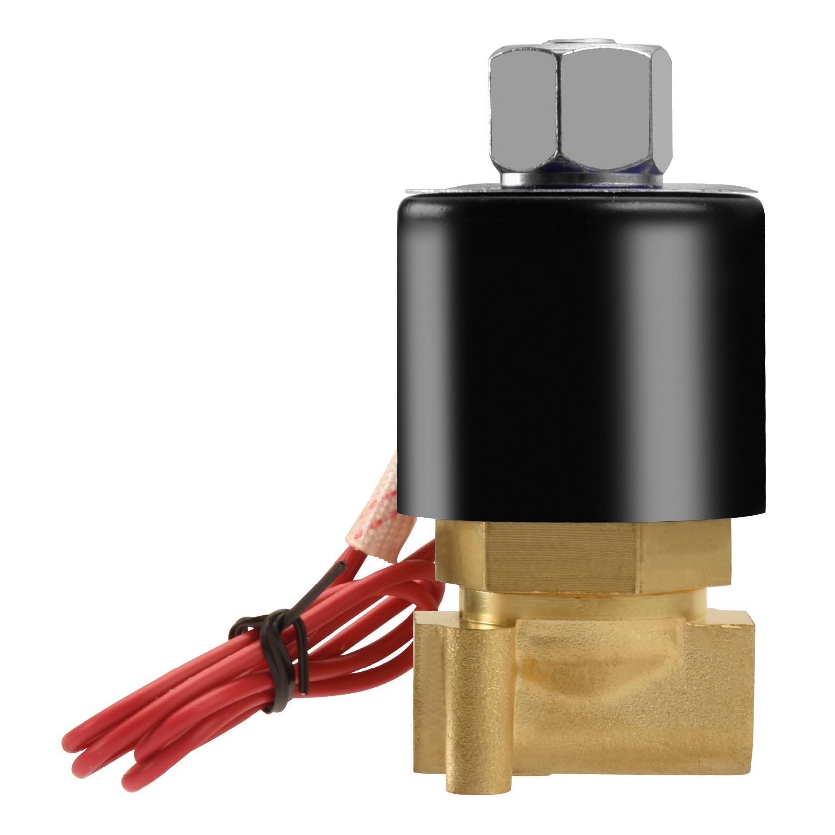 Heschen mosiężny elektryczny zawór elektromagnetyczny 2WK025-08 1/4 cala AC 220 V bezpośrednie działanie woda powietrze gaz normalnie otwarty