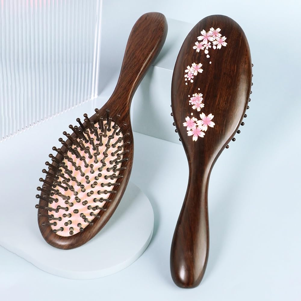 Cepillo de pelo, cepillo de pelo de paleta para mujeres y hombres, cepillo de pelo para cabello húmedo/seco, alisador de masaje, desenredado, cepillo diario para mejorar el brillo y la salud