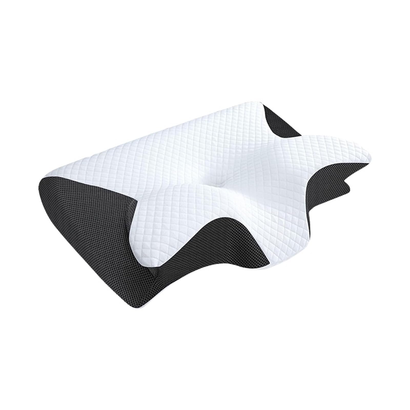 Xisnuient Almohada Ortopédica Cervical-Almohada Ergonómica - Almohada Contorno De Cama para Dormir De Lado, Almohada De Espuma con Memoria para Dolor De Cuello Hombro Dormir (Black)