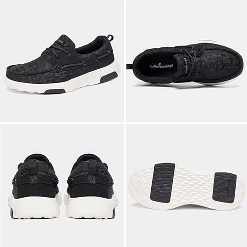 Miniatura 2 de OrthoComfoot Zapatos casuales con cordones para mujer con soporte de arco, zapatos cómodos para fascitis plantar, mocasines ortopédicos para caminar