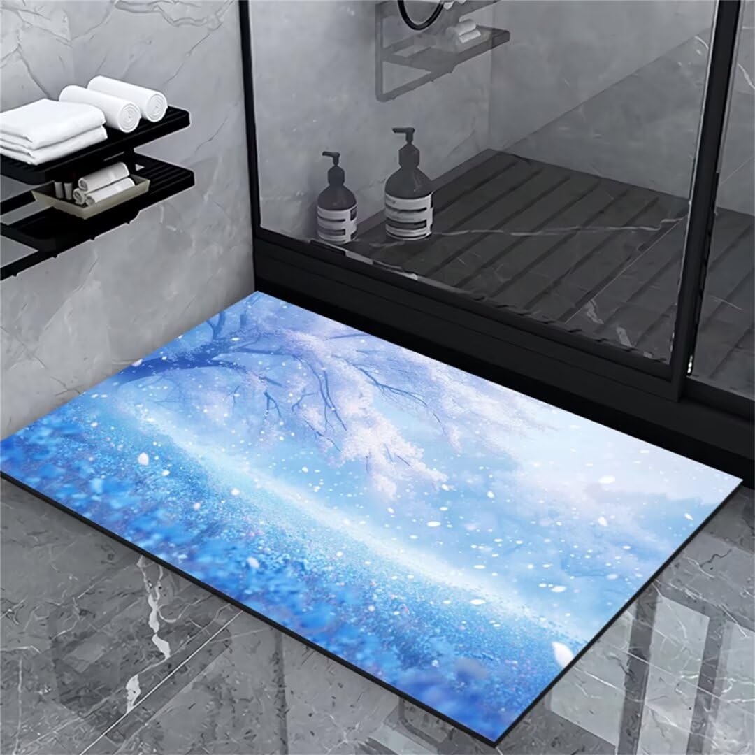 Badtrocknende Steinmatte - Kieselgur Schlammteppich 40x60cm Saugstark & Rutschfest