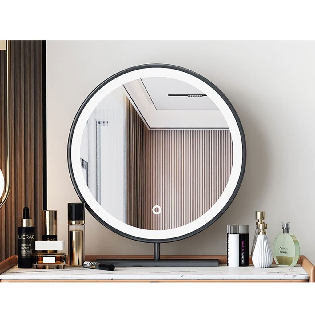 Moderno set di scrivania per trucco con specchio LED, elegante cassettiera per camera da letto da donna con cassetti, 70 cm, elegante toeletta per cosmetici e accessori
