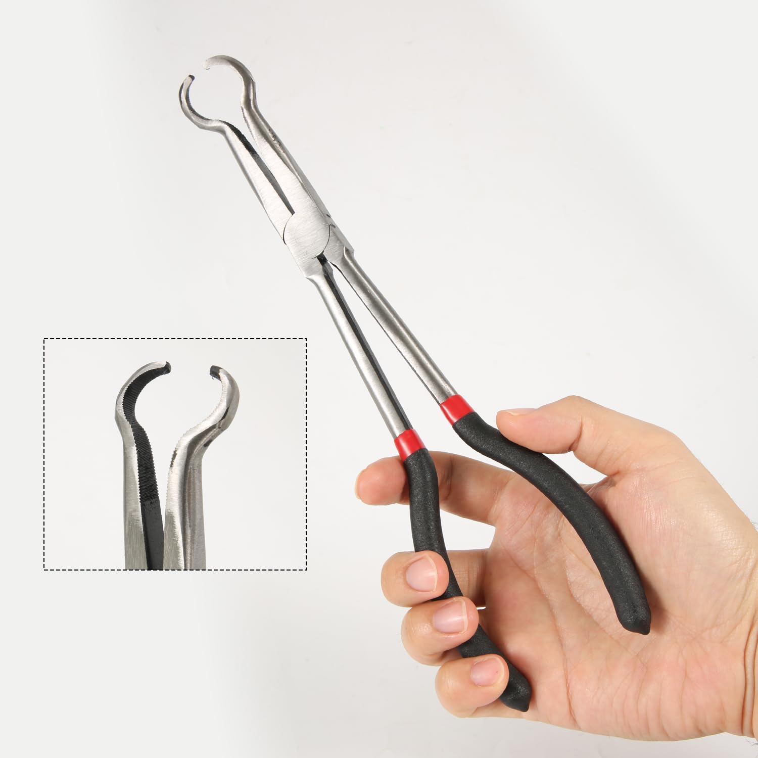 NQEUEPN Long Nose Spark Plug Pliers, Long Reach Pilers Spark Plug Wire Removal Tool Electrical Disconnect Pliers - Image 3