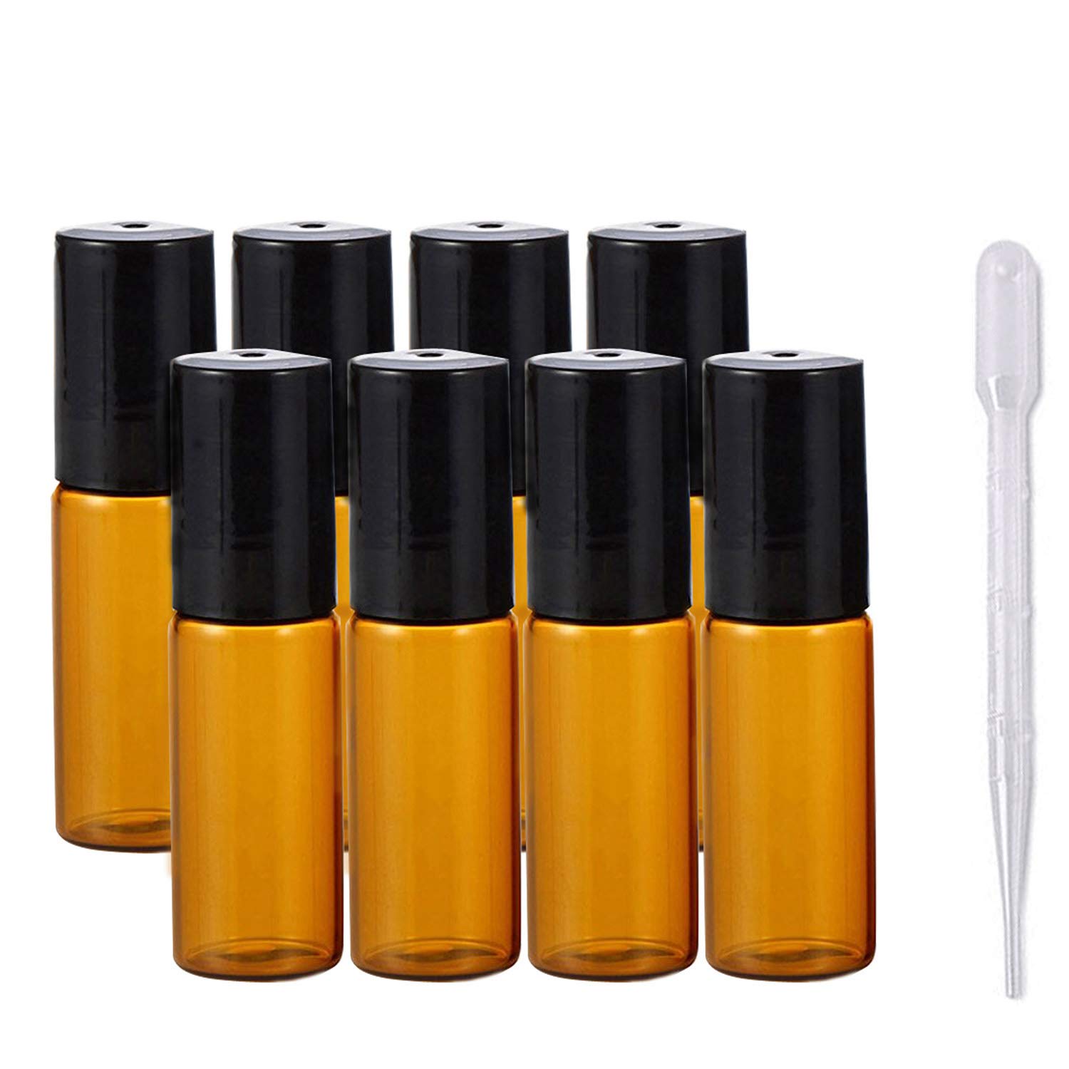 25 Bottiglie Vetro Roll On Per Oli Essenziali - 3ml/5ml/10ml Con Etichette E Pipette - Foto 10