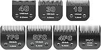 Vista 11 de Tamaño 40/30/15/10/7FC/5FC/4FC/3FC Cuchillas cerámicas desmontables para cortapelos de mascotas para perros, Compatible con Andis, Oster A5, Wahl
