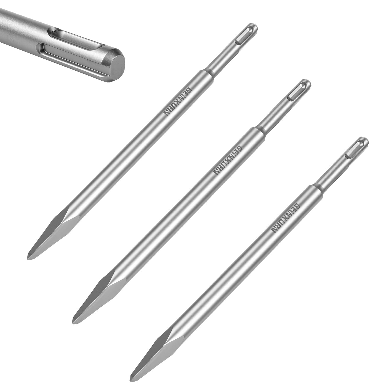 GEINXURN SDS Chisels - 3 Piece Set for Concrete -10 GEINXURN SDS Chisels - 3 Piece Set for Concrete -10