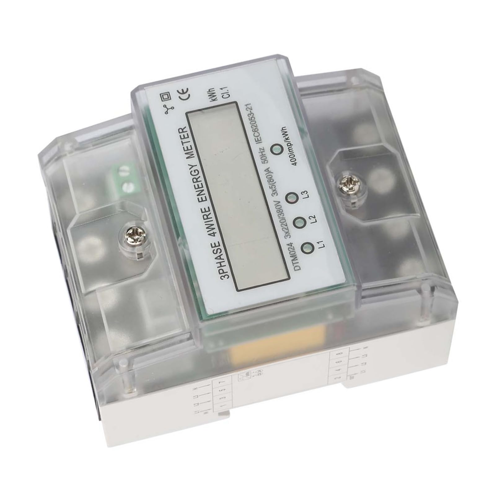 220V Power Electric Power Meter Energy Meter 380V 5-80A Energy Consumption Digital 3 Phase 4P KWh Meter with LCD for Power Metering Systems