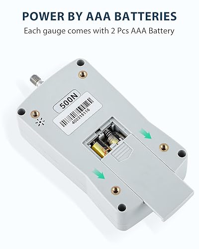 Miniatura 5 de Mxmoonfree Medidor de fuerza digital 500N medidor de fuerza portátil con unidades de NLB kgonza estuche de almacenamiento pantalla LCD