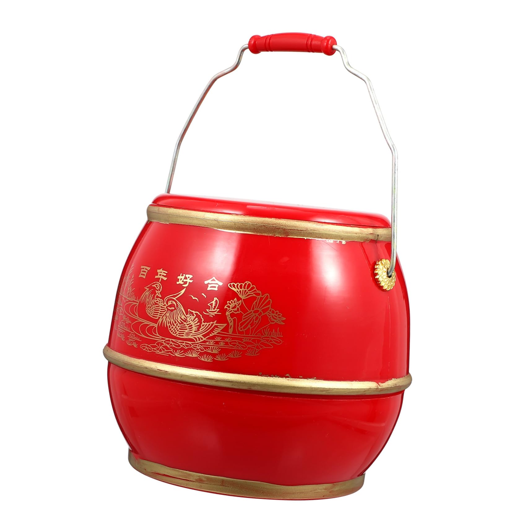 Alipis Vintage Wedding Decor Chinese Style Plastic Egg Storage Barrel Wedding Ornament The Bucket of
