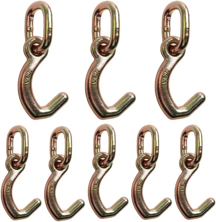 Heavy Duty Forged 5/16 J Hook with high-Strength Carbon Steel,Auto Tie Down Mini J Hook for Car Hauler, Wrecker & Towing Trucks