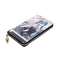 【未使用/希少】 初音ミク 本革ウォレット＆名刺入れセット 特製ギフトボックス グッズ】初音ミクをイメージしたスタイリッシュな財布と名刺入れ