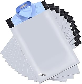 100pcs Shipping Bags Poly Mailers 12.5x17.5in Mailing bags White Shipping Envelopes Self-sealing Adhesive Waterproof and Tear-Proof Packaging Bags Shipping Bags for Clothing Books Mail